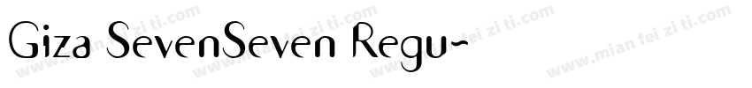 Giza SevenSeven Regu字体转换